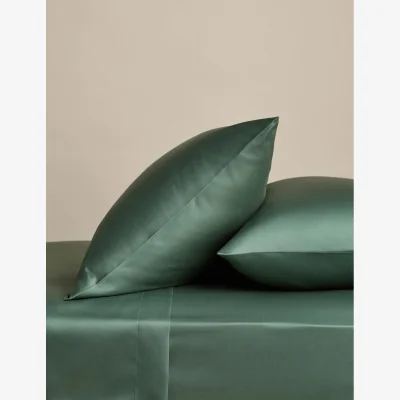 Marks & Spencer M&S 2 Pack Pure Cotton Sateen 400 Thread Count Pillowcases Smokey Green