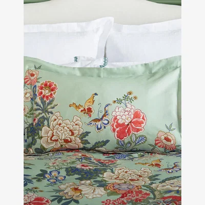 Marks & Spencer Sanderson Pure Cotton Emperor Peony Oxford Pillowcase - Blue, Blue