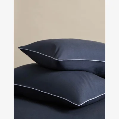 Marks & Spencer M&S 2 Pack Pure Linen 190 GSM Pillowcases Navy