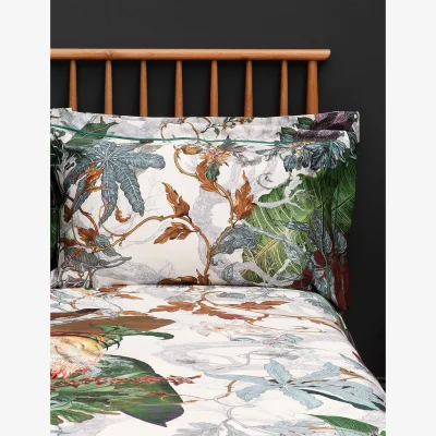 Marks & Spencer Timorous Beasties 2 Pack Pure Cotton Sateen Papua Paradise Oxford Pillowcases Green Mix