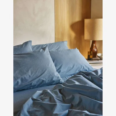 Marks & Spencer Piglet In Bed Pure Cotton Percale Pillowcase Set Blue