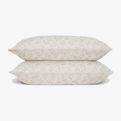 Marks & Spencer Piglet In Bed 2 Pack Pure Cotton Floral Pillowcases Natural Mix