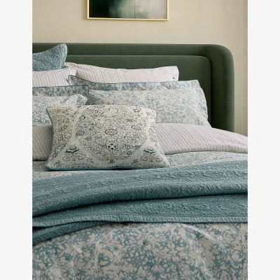Marks & Spencer Bedeck of Belfast Pure Cotton Oscar/Celina Pillowcase Blue Mix