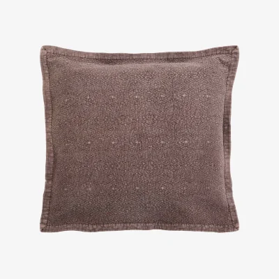 Marks & Spencer Bedeck of Belfast Pure Cotton Geometric Square Pillowcase Brown