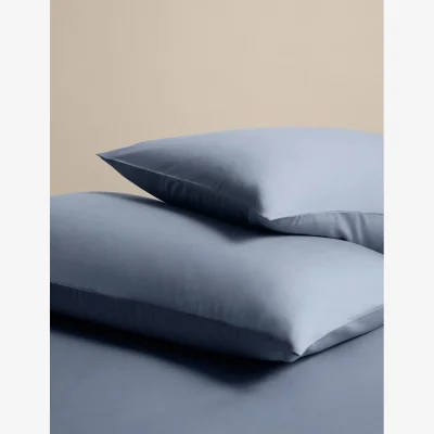 Marks & Spencer M&S 2 Pack Cotton Rich Pillowcases Dusty Blue