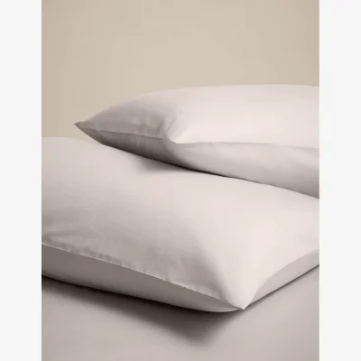 Marks & Spencer M&S 2 Pack Cotton Rich Pillowcases Ivory
