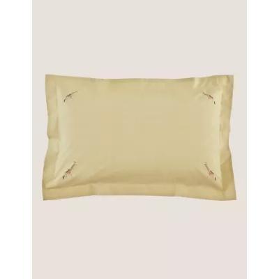 Marks & Spencer Sophie Allport 2 Pack Pure Cotton Giraffe Pillowcases - Mustard, Mustard