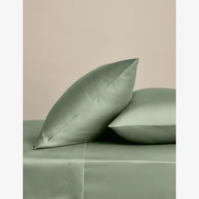 Marks & Spencer M&S 2 Pack Egyptian Cotton 400 Thread Count Silky Pillowcases Sage