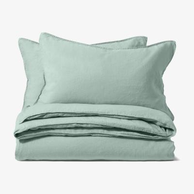 Made.com Brisa Linen Duvet Cover + 2 Pillowcases Double, Soft Green