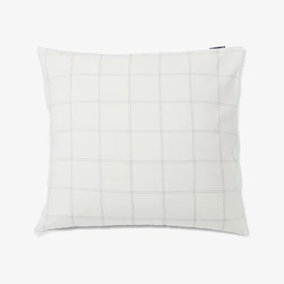 Nordic Nest Checked pillowcase cotton-lyocell 65x65 cm Off white-dark blue