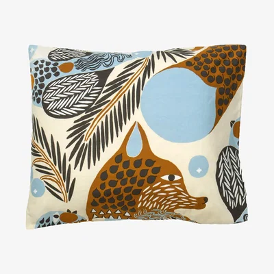 Nordic Nest Ketunmarja pillowcase 50x60 cm Beige-brown-light blue