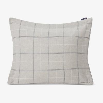 Nordic Nest Lexington Checked Cotton Flannel pillowcase 50x60 cm Light grey-dove
