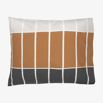Nordic Nest Marimekko Tiiliskivi pillowcase 50x60 cm Dark brown-beige-charcoal