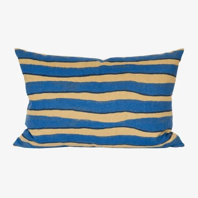 Nordic Nest Fine Little Day Rand pillowcase Brown-blue 48x68 cm
