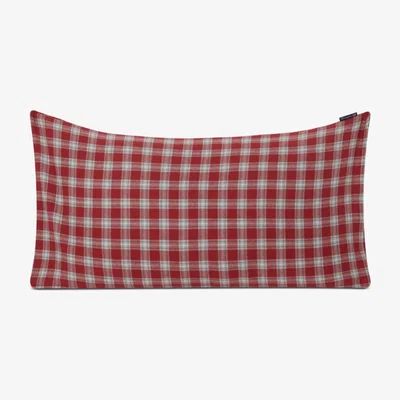 Nordic Nest Lexington Checked Flannel pillowcase 50x90 cm Red-grey-white