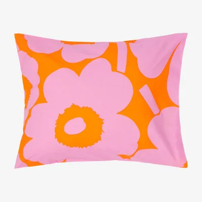 Nordic Nest Marimekko Unikko pillowcase 50x60 cm Orange-pink