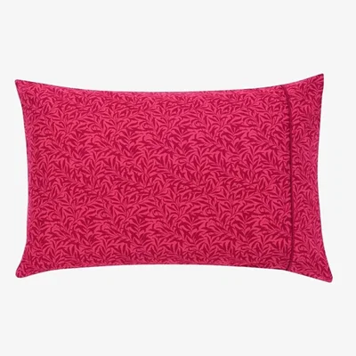 Downtown Morris and Co Strawberry Thief Housewife Pillowcase Pair - Crimson In Red