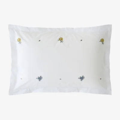 Downtown Historic Royal Palaces Royal Embroidery Oxford Pillowcase Pair - White