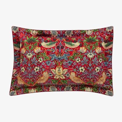 Downtown Morris & Co Strawberry Thief Oxford Pillowcase - Crimson