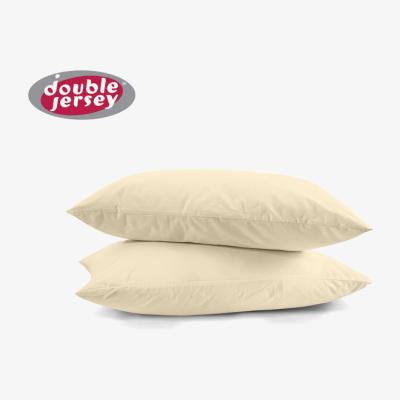 The Range Double Jersey Pure Cotton Pair Pillowcases - Ecru