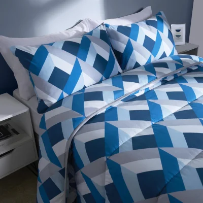 The Range OHS Gingham Coverless 10.5 Tog Duvet & Pillowcases - Navy / 2.5kg