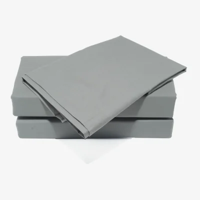 The Range Percale Pastel Pillowcase Pair - Silver Grey