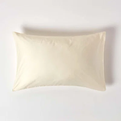 The Range Organic Egyptian Cotton Pillowcase, Housewife Style - Cream