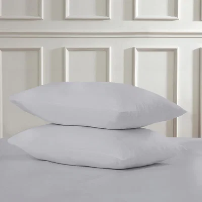 The Range 180 Thread Count Cotton Housewife Pillowcases - Silver
