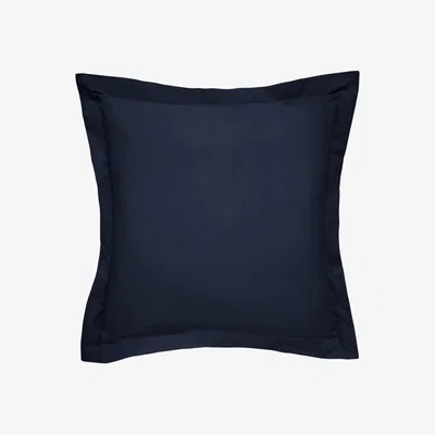 The Rug Seller Plain Square Oxford Pillowcase By Bedeck of Belfast in Midnight Blue