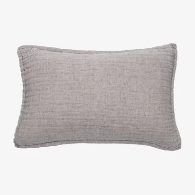 Sazy Hazel Set of 2 Cotton And Linen Pillowcases, Grey