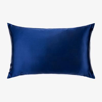 Wolf & Badger Mulberry Silk Queen Pillowcase - Sapphire Blue Silk Works London