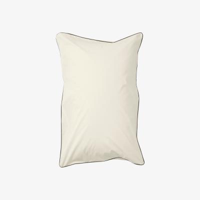 Wolf & Badger Neutrals / Black / White Pillowcase Pair In Contrast Edge, Canvas With Cinder Us Queen Sutram
