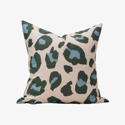 Wolf & Badger Blue Leopold Emerald Pillow Cover Post House