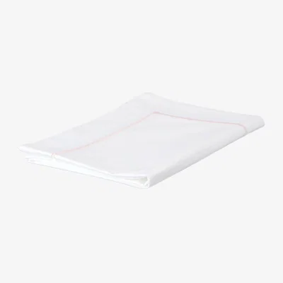 Wolf & Badger White / Rose Gold Classic Hotel 300 Thread Count Oxford Pillowcase Pair With Coloured Embroidery Standard Rose Tielle Love Luxury by Tradelinens
