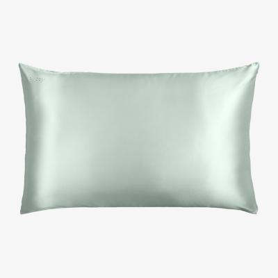 Wolf & Badger Green Silk Pillowcase - Queen - Matcha Us Queen Blissy