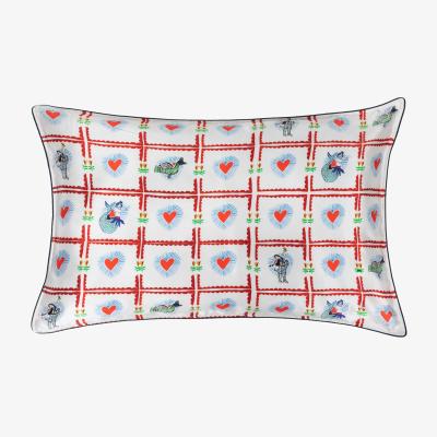 Wolf & Badger Neutrals Silk Pillowcase / "Dana" Uk Single Jessica Russell Flint