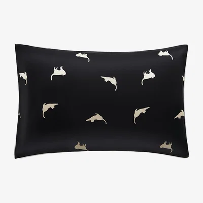 Wolf & Badger Black Cats Edition Silk Pillowcase Us Queen Not Just Pajama