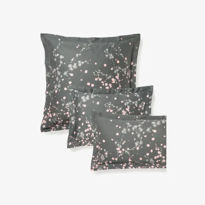 Westwing Cotton Satin Pillowcase Sakura with Floral Print