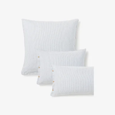 Westwing Washed Linen Pillowcase Rinna with Fine Stripes