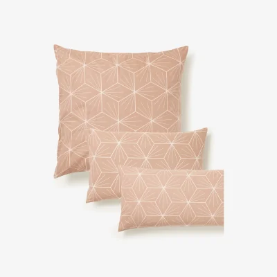 Westwing Reversible Cotton Pillowcase Ilda, with Geometric Print