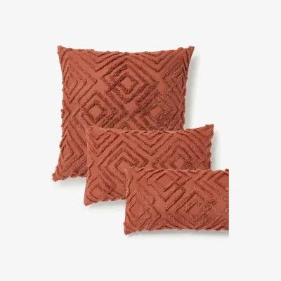 Westwing Cotton Percale Pillowcase Phil with Tufted Design