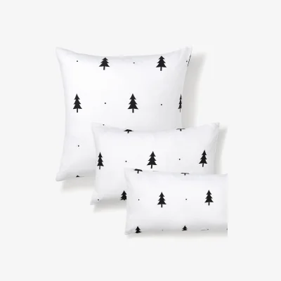 Westwing Flannel Christmas Pillowcase X-mas Tree