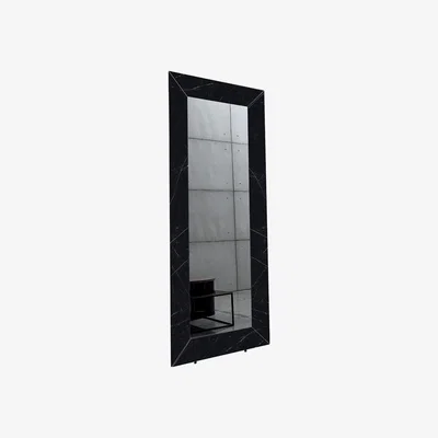 Barker and Stonehouse Sovet Italia Denver Rectangle Mirror, Black Ceramic | Barker & Stonehouse
