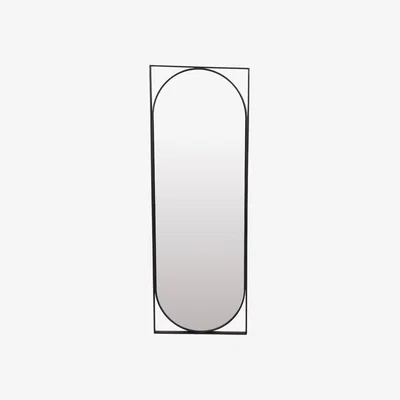 Barker and Stonehouse Framed Rectangle Mirror, Black Metal | Barker & Stonehouse