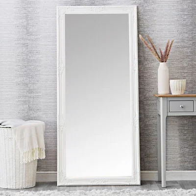 Chiltern Oak Furniture Vienna White Frame Leaner Mirror 75 x 165cm