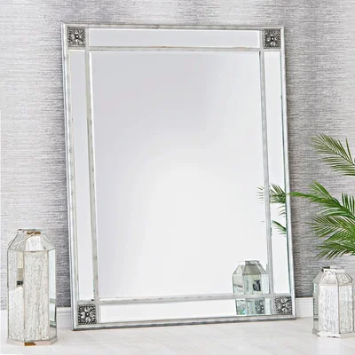 Chiltern Oak Furniture Sienna Silver Frame Leaner Mirror 115 x 145cm