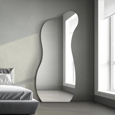 Dunelm Lacuna Frameless Pebble Pond Leaner Wall Mirror Clear