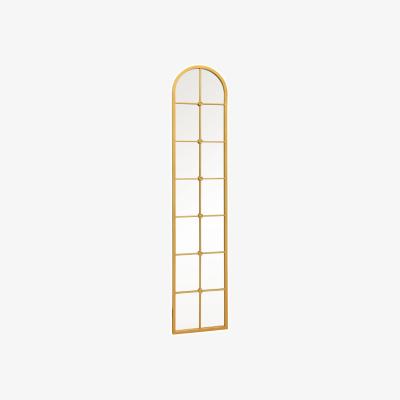 Dunelm Arcus Cenestra Framed Arched Leaner Wall Mirror Gold