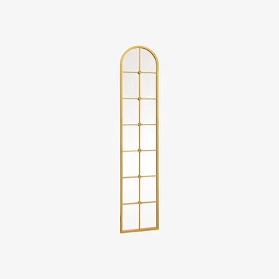 Dunelm Arcus Cenestra Framed Arched Leaner Wall Mirror Gold