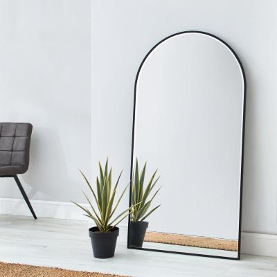 Dunelm Apartment Arch Leaner Mirror 150x80cm Black Silver Effect